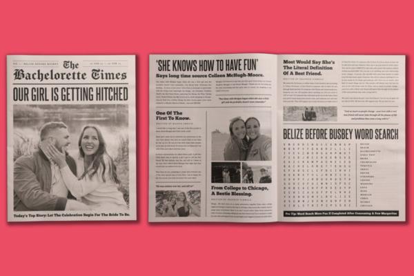 Bachelor and Bachelorette Newspapers by Newspaper Club