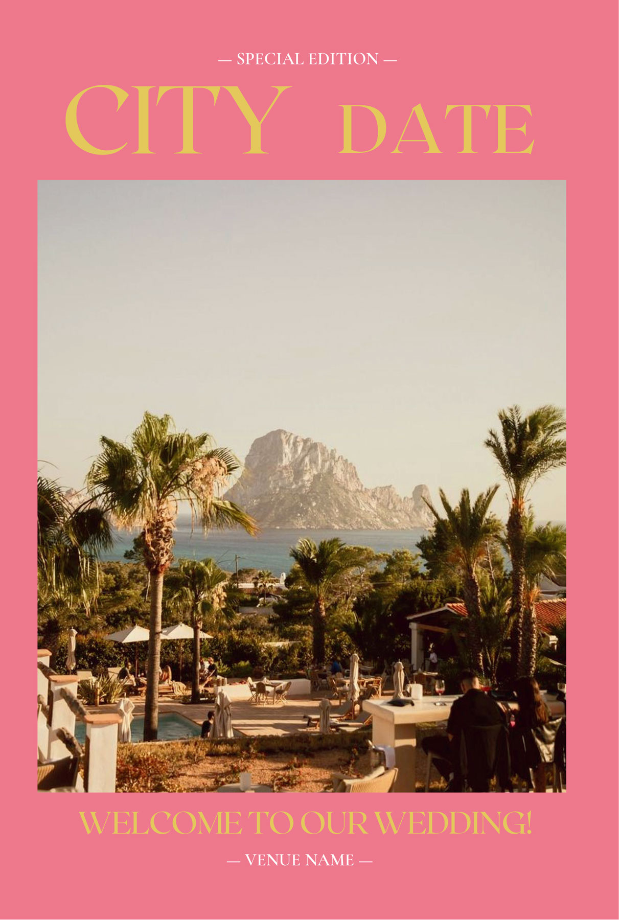 Front cover of Frankie’s Wedding Zine template